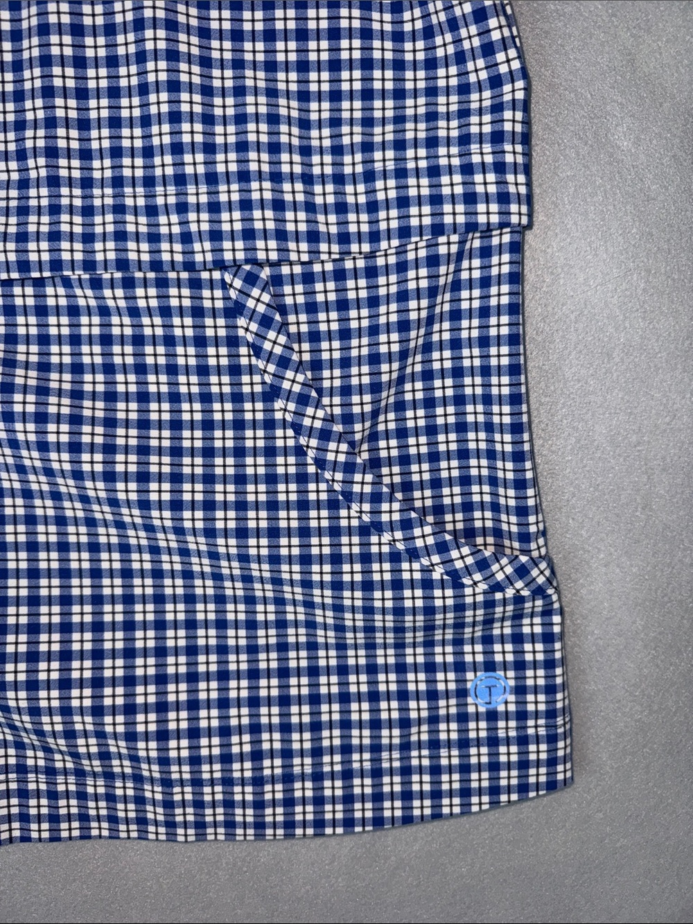 T by Talbots Lightweight Zip Up Jacket Blue & White Plaid Size Large Petite - Picture 6 of 10
